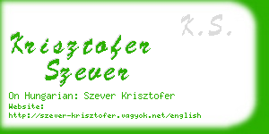 krisztofer szever business card